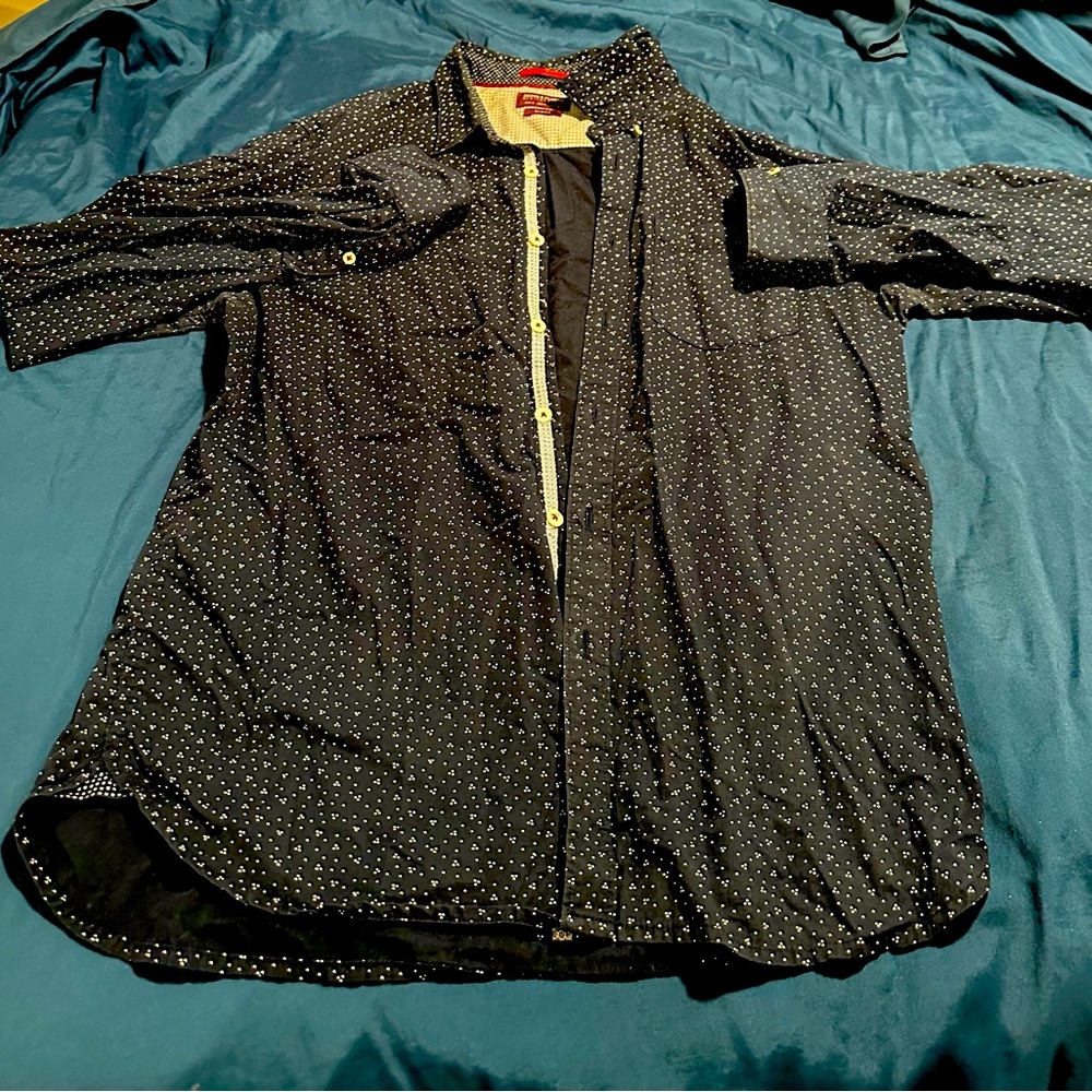 Denim & Flower Dress Shirt